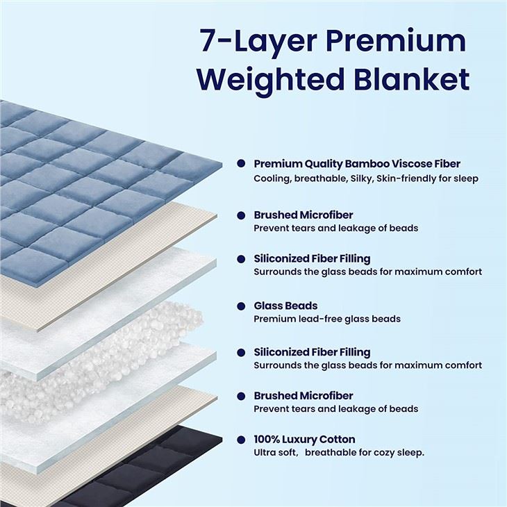 Bamboo Weighted Blanket with Glass Beads Bamboo Weighted Blanket with Glass Beads